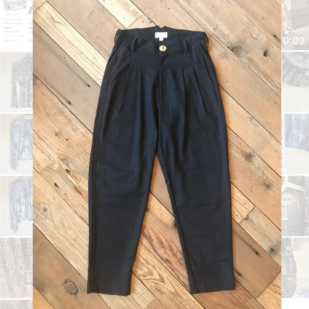 PERFECT PANT IN BLACK LINEN